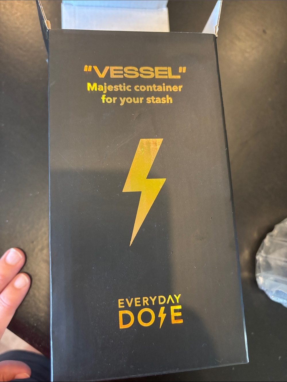 "Vessel" Stash Container - Black & Gold